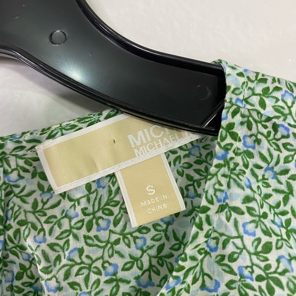 Michael Kors Women's Cotton Cold Shoulder Tiered-Sleeve Top Floral Size Small - Picture 6 of 8